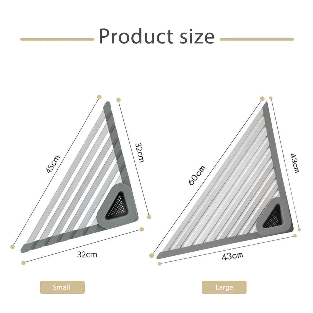 Lisslune | Sink Mounted Triangle Drainage Rack Kitchen Storage Shelf