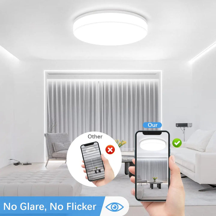 Lisslune | IRALAN Ultra-thin Round LED Ceiling Light - Versatile Lighting for Any Room, 18W to 48W Options