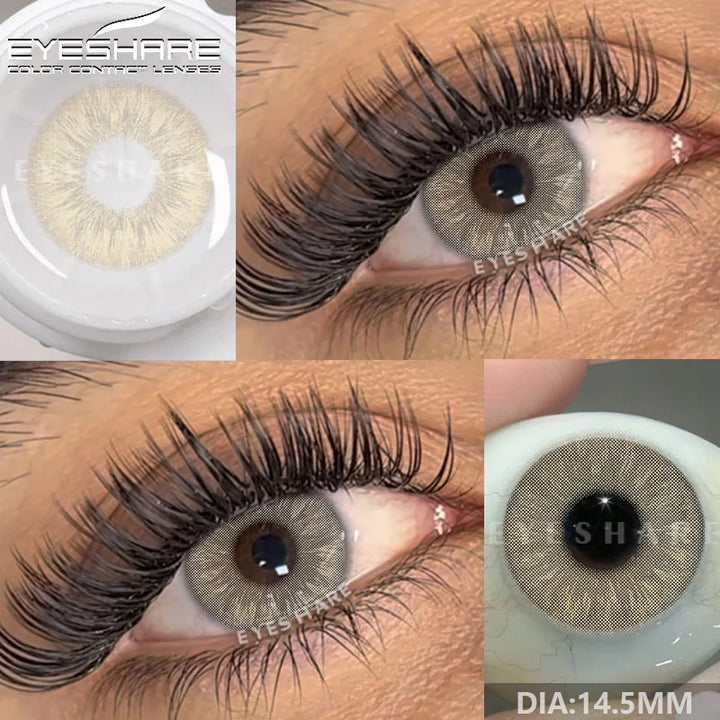 Rynx | New color contact lenses for eyes 1 pair gray pupil lens green lenses cosmetic blue eye contacts yearly brown eye lens