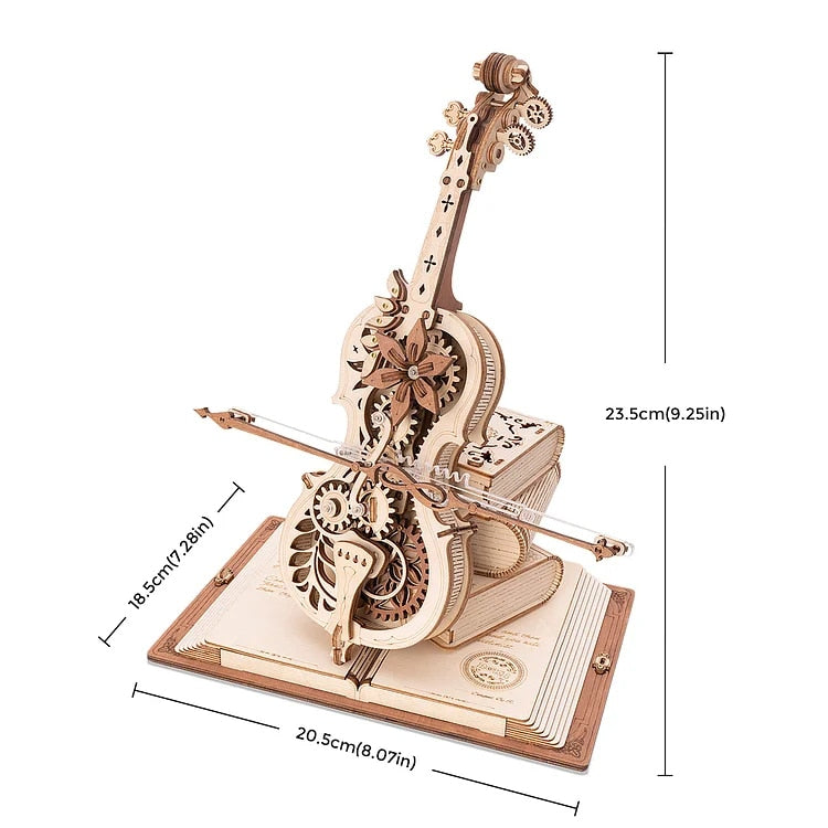 Lisslune | 3D Magical Mechanical Wooden Cello Puzzle
