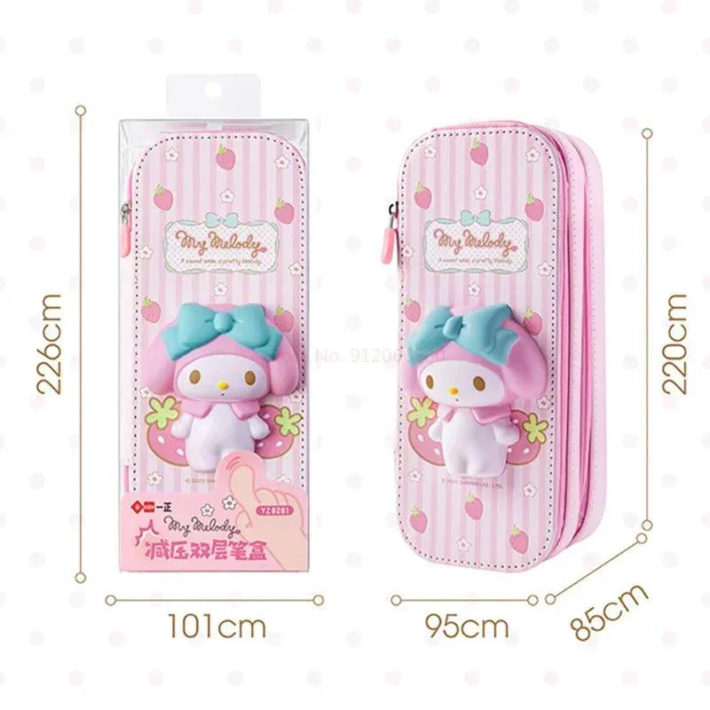 Lisslune | Kuromi & Cinnamoroll Anime-inspired pencil case - Stylish and functional stationery organizer