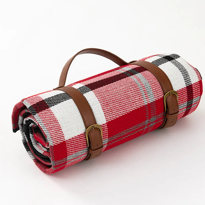 Lisslune | NovaPlaid | Waterproof Foldable Picnic Blanket with Carry Strap