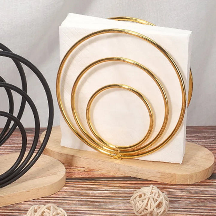 Rynx | Golden Tissue Holder Iron Car Towel Storage Box Desk Office Tissue Box Napkin Holder Household Toilet Paper Dispenser Stand