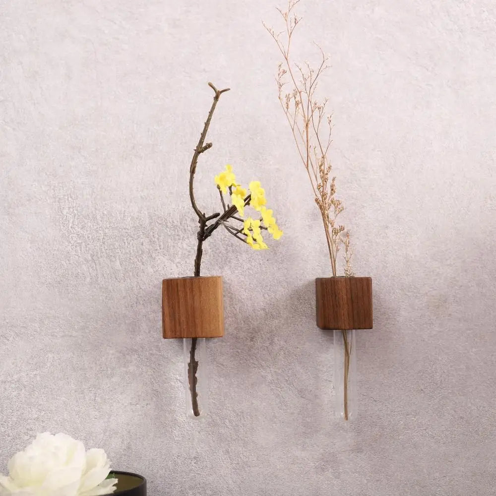 Lisslune | Wooden Magnetic Flower Tube Vase