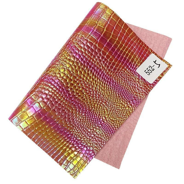 Lisslune | Lively Metallic Crocodile Texture Synthetic Leather Craft Kit