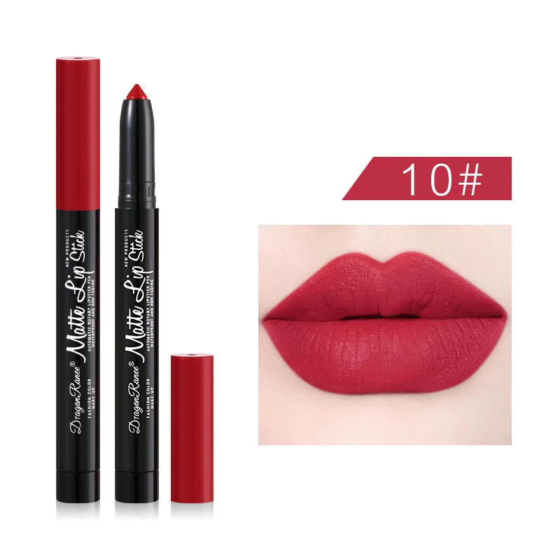 Rynx | Lipstick Improved Lip Shape Lipstick Makeup Waterproof Sexy Matte Plumping Lipstick Long-Lasting Moisturizing Lipstick Makeup
