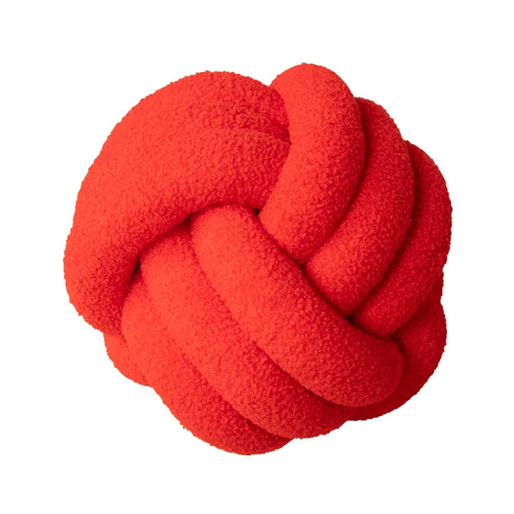 Lisslune | Throw Pillow - Cozy - Hand-knotted Ball - Sheepskin
