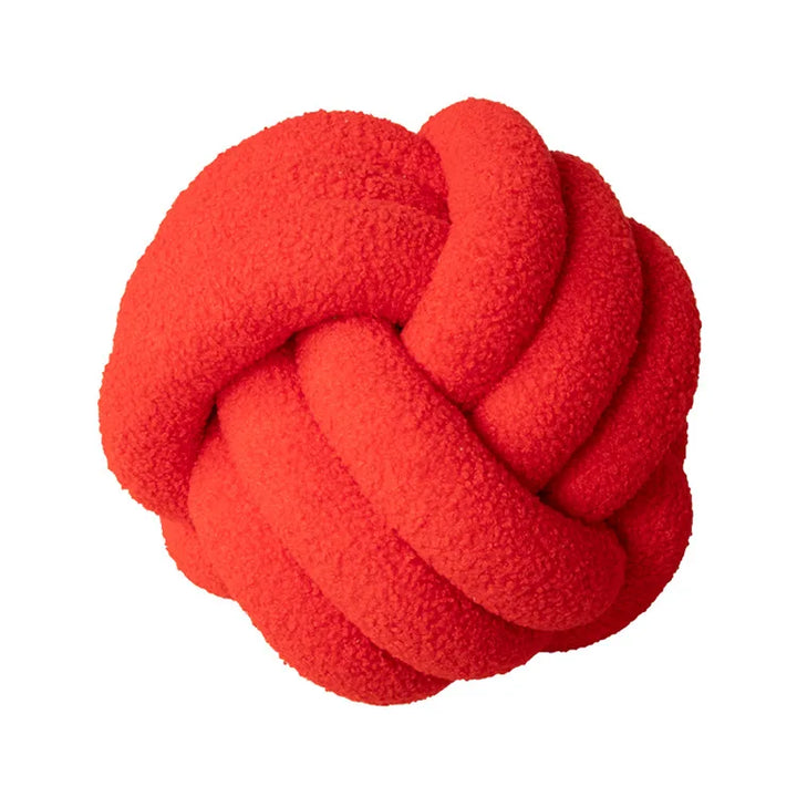 Lisslune | Throw Pillow - Cozy - Hand-knotted Ball - Sheepskin