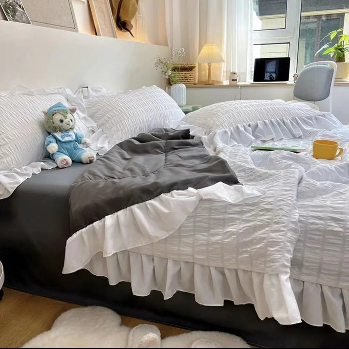 Rynx | Korean style princess summer quilt cooler chiffon seersucker air-conditioned quilt bed sheet summer blanket duvet