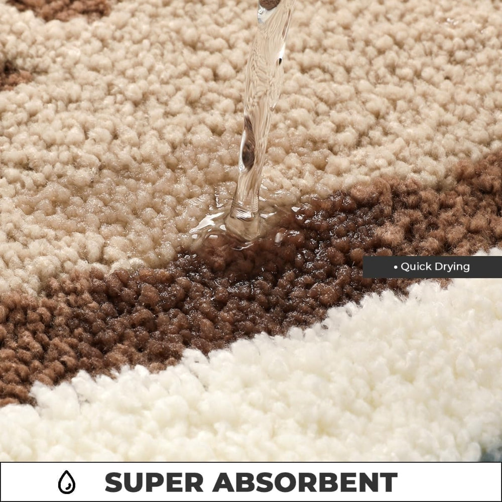 Lisslune | Seaside Footprint Pattern Bath Mat