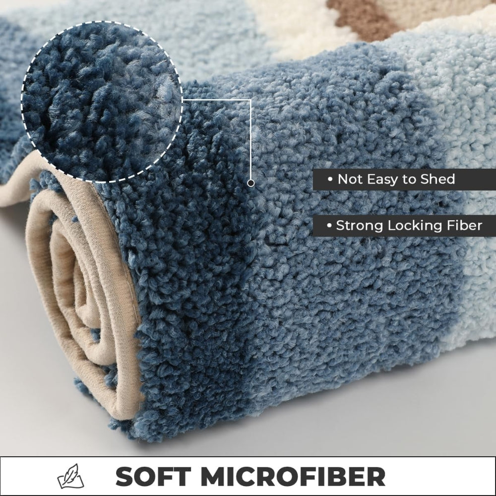 Lisslune | Seaside Footprint Pattern Bath Mat