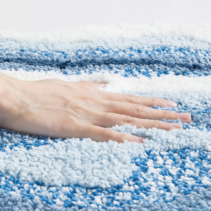 Lisslune | Seaside Footprint Pattern Bath Mat