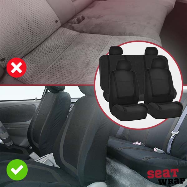 Lisslune | ComfortSeat 9-piece Car Seat Covers Set – Universal, Breathable & Washable