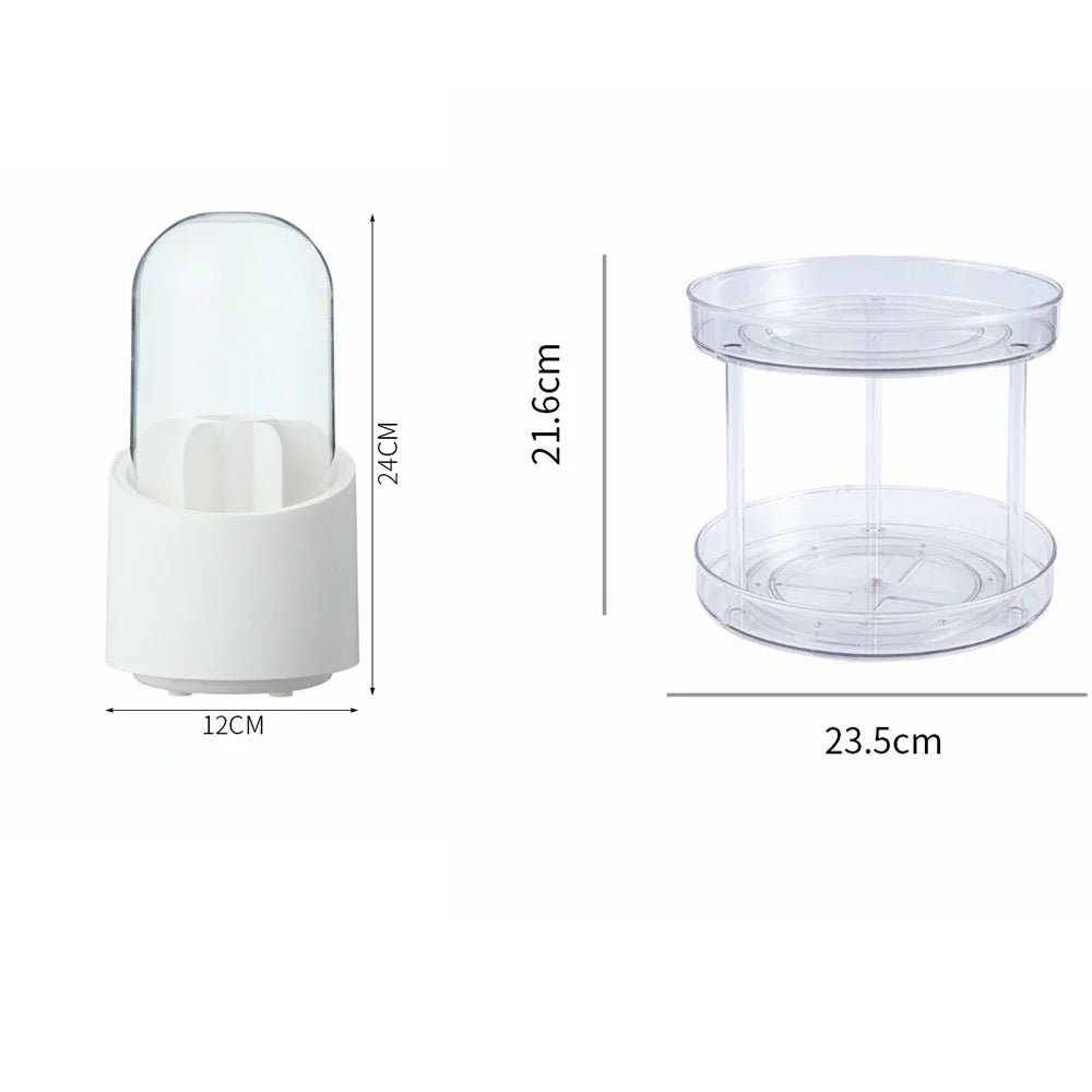 Rynx | Desk Cosmetic Shelf Rotatable Bathroom Shelf Large Capacity Perfume Aromatherapy Skin Care Product Storage Shelf Organizer