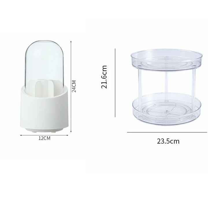 Rynx | Desk Cosmetic Shelf Rotatable Bathroom Shelf Large Capacity Perfume Aromatherapy Skin Care Product Storage Shelf Organizer