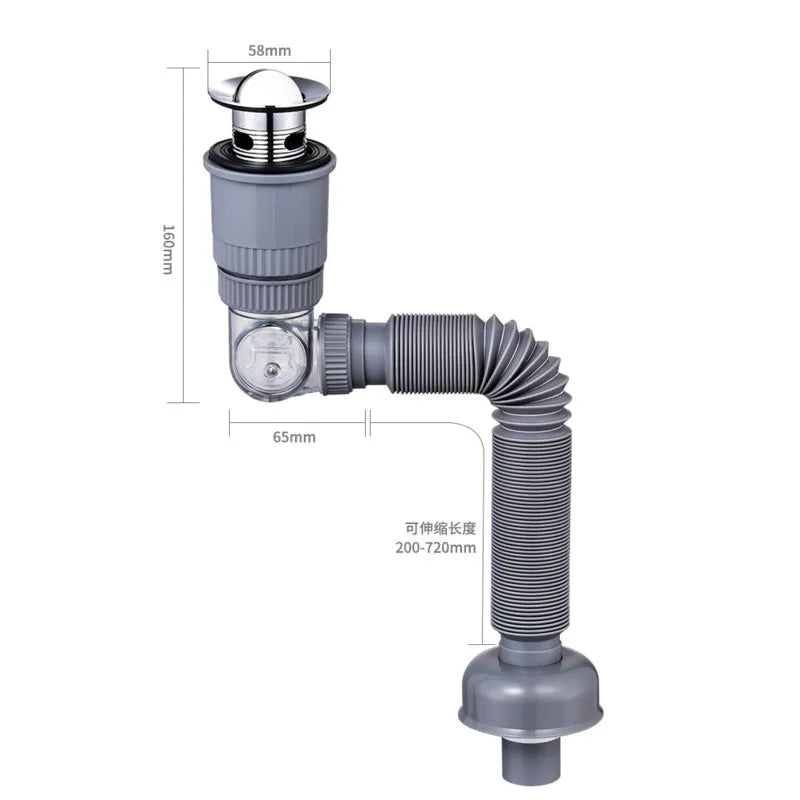 Lisslune | 360 Drain Easy Universal Overflow Disposer Drain Kit