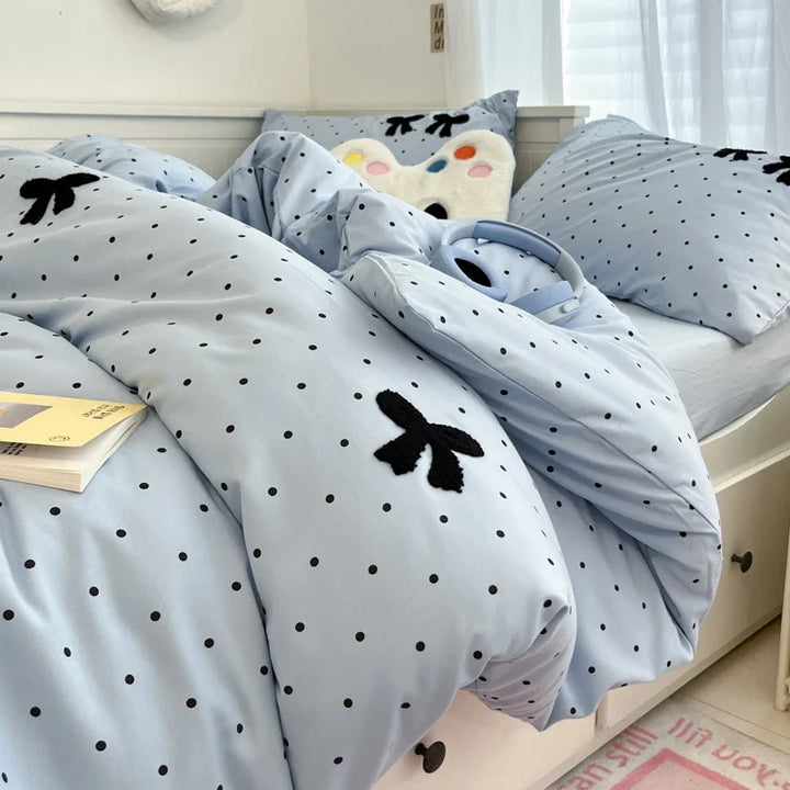 Rynx | INS washed cotton bedding set with pillowcase bed sheet single bed double bed orange duvet cover queen/king double bed