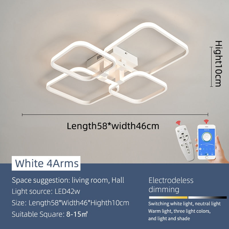 Lisslune | Modern Art Shapes Smart Home LED Chandelier