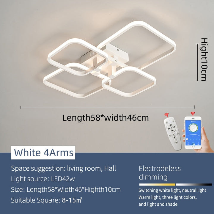 Lisslune | Modern Art Shapes Smart Home LED Chandelier