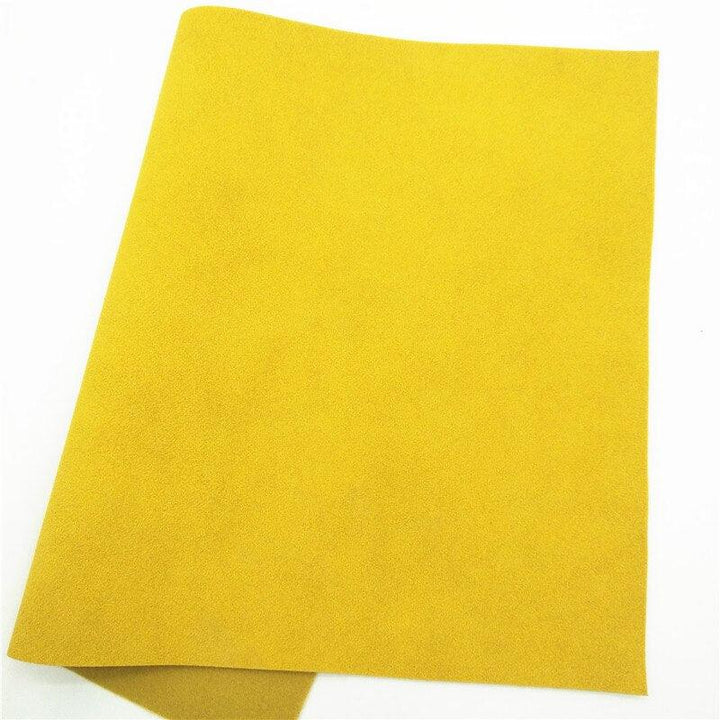 Lisslune | Sparkling Yellow Leopard Print Suede Craft Sheets - A Must-Have for Creative Projects