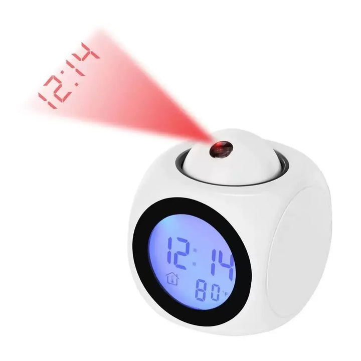 Lisslune | AlarmBeam Projection Clock with Temperature and Dual Alarm – LED Display