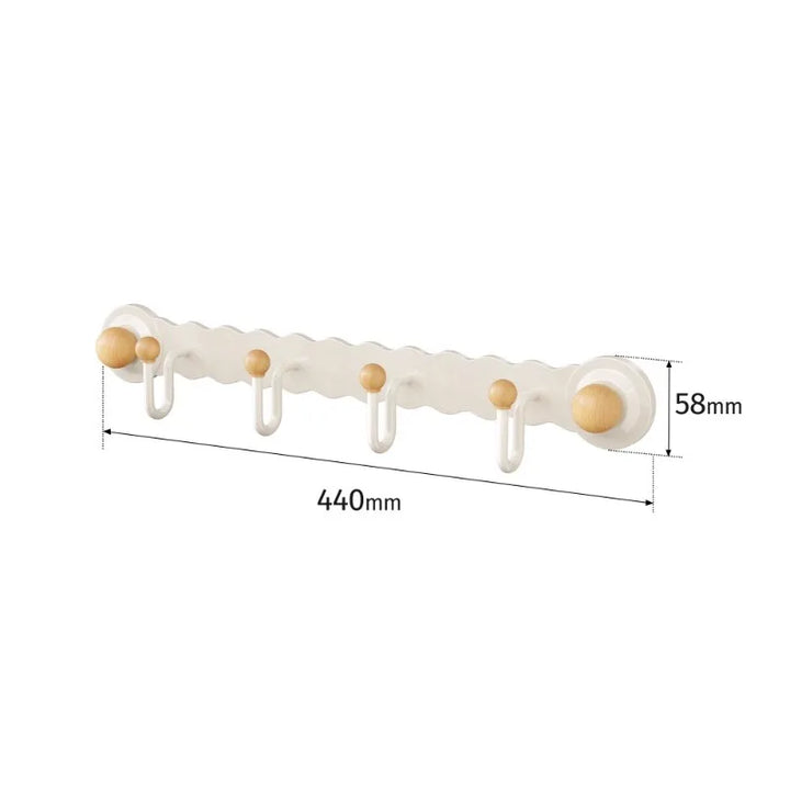 Rynx | Backdoor Wall Coat Hook Suction Cup Style Bedroom Relaxation Space Vestibule Shot-Free Wall-Mounted Coat Storage Hook
