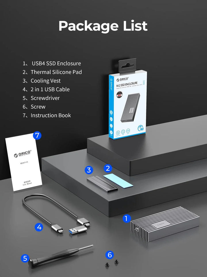 Lisslune | Next-Gen USB4 NVMe M.2 SSD Case - Unleash lightning-fast data transfers