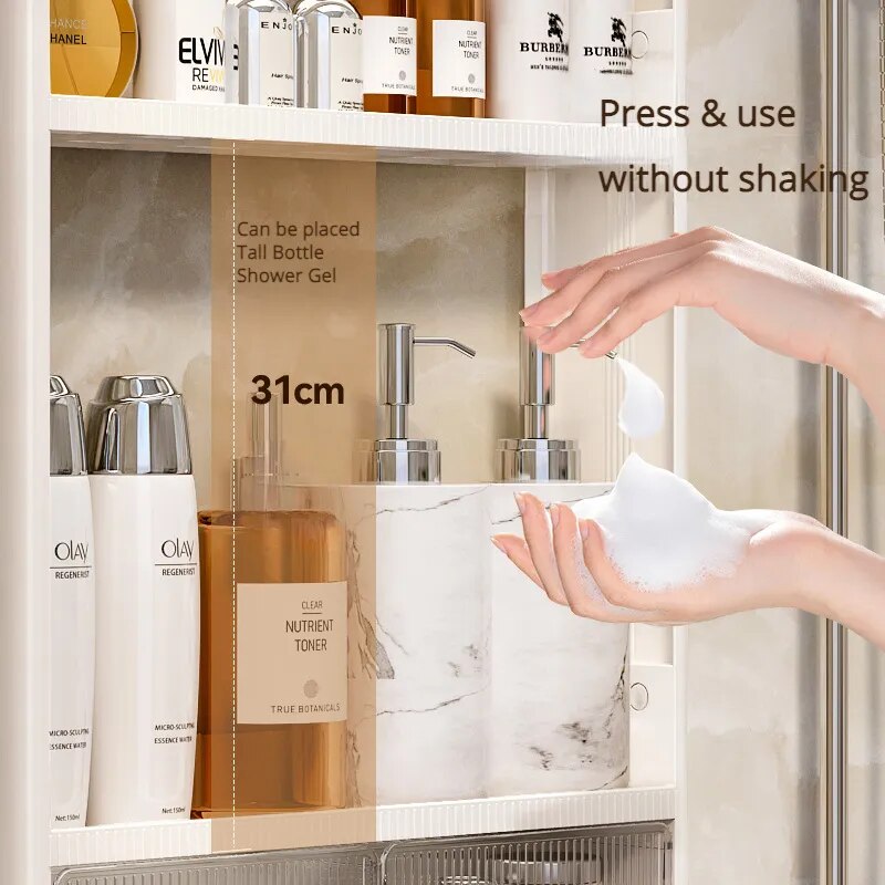 Lisslune | Home Essential Punch-Free Bathroom Organizer Shelf