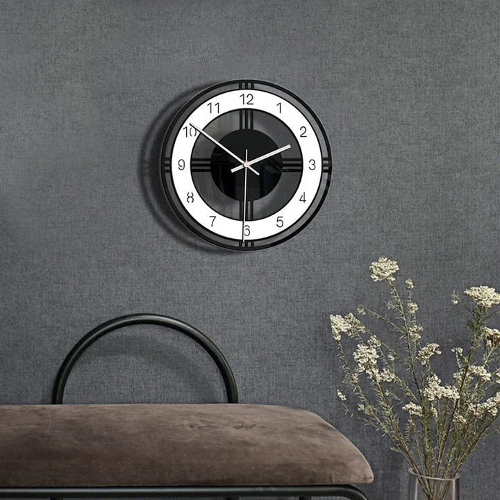 Lisslune | Monochrome Harmony – Modern minimalist wall clock