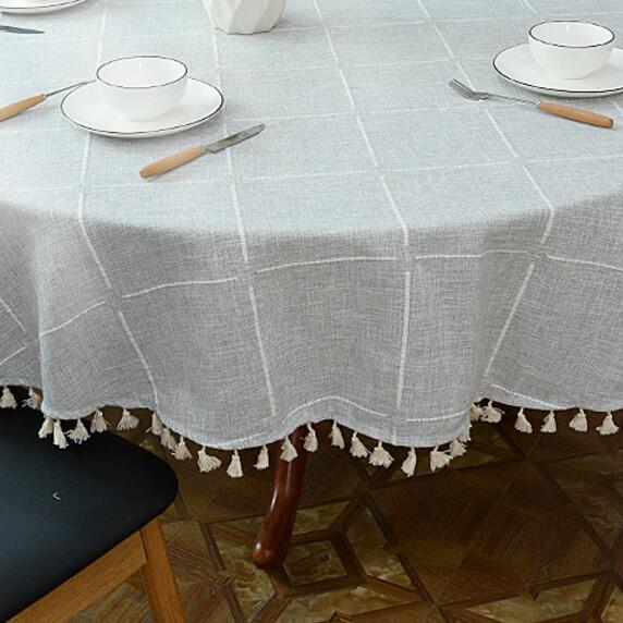 Lisslune | Aesthetic Round Linen Tablecloth