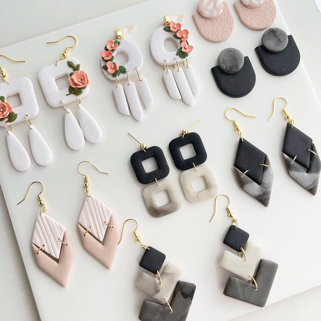 Lisslune | Creative geometric polymer ceramic cutters for unique earring creations