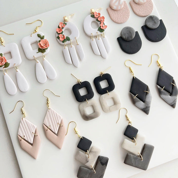 Lisslune | Creative geometric polymer ceramic cutters for unique earring creations