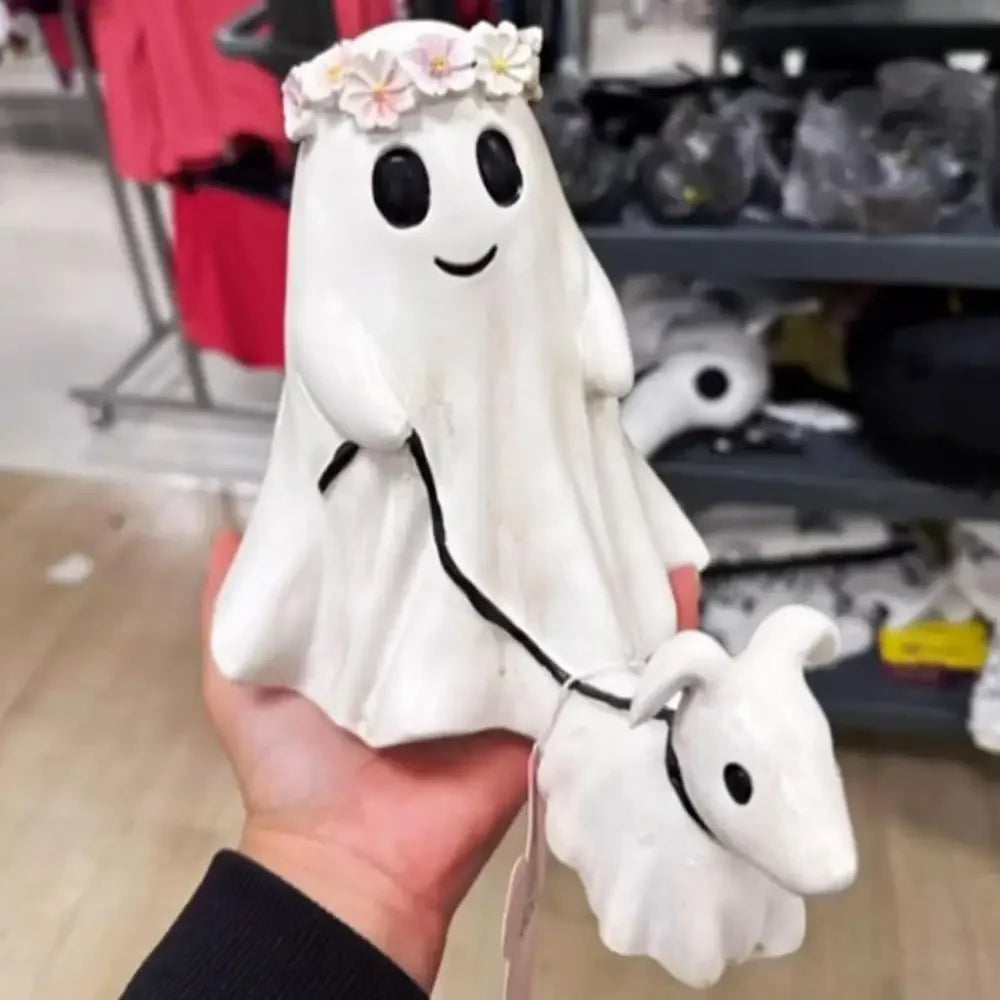 Rynx | Halloween Decor Ghost Dog Statue Interesting Resin Ornaments Creative Home Decor Gift