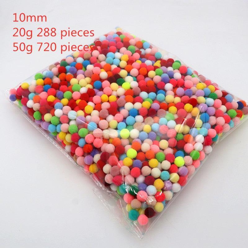 Lisslune | Colorful Spandex Pompom Craft Kit for Creative Projects