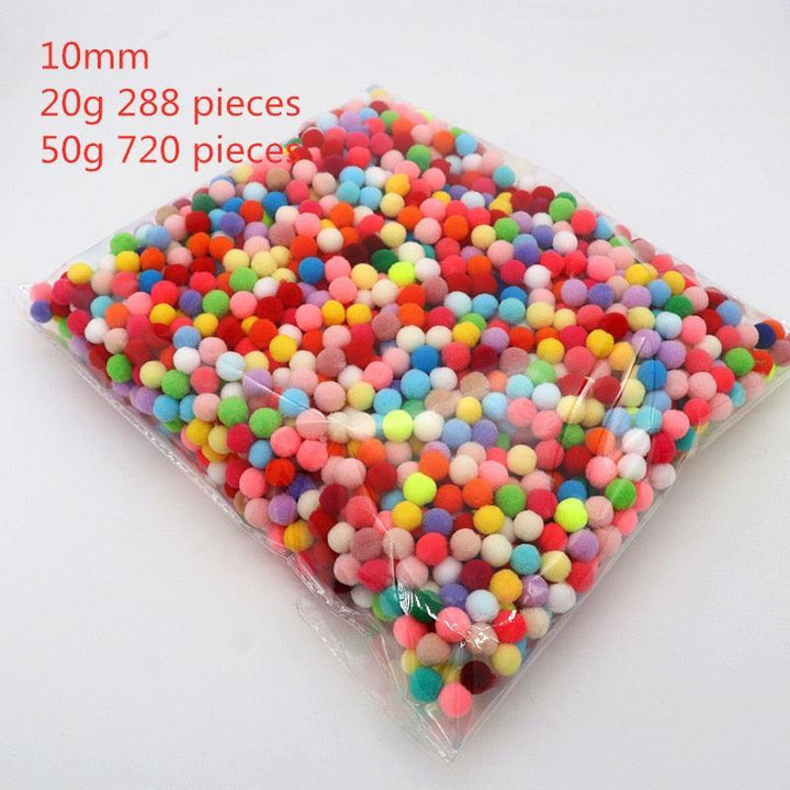 Lisslune | Colorful Spandex Pompom Craft Kit for Creative Projects