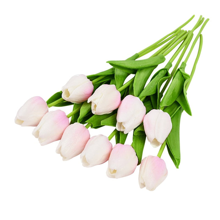 Lisslune | Artificial Flower Bouquet with Tulips, Decoration (10 Pieces)
