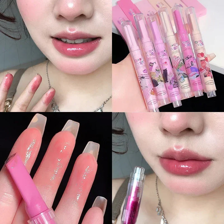 Rynx | Water Light Lip Glass Tint Clear Mirror Lipstick Waterproof Moisturizing Lipstick CAPPUVNI Shine Glitter Lipstick Women Makeup