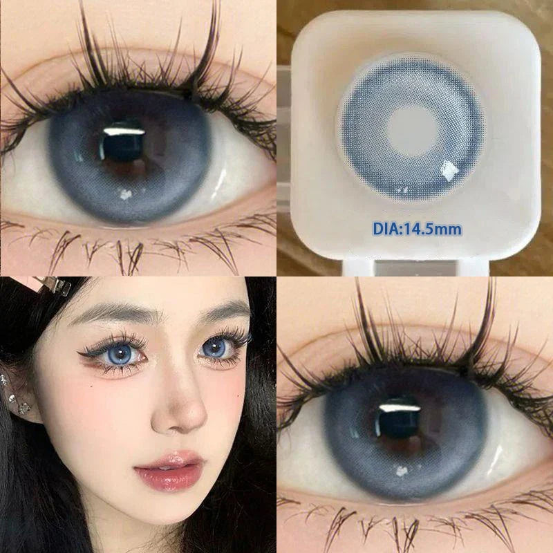 Rynx | 2pcs Annual Colored Contact Lenses Myopia Pupils Cosmetic Beauty Contact Lenses for Eyes Soft Round Lens