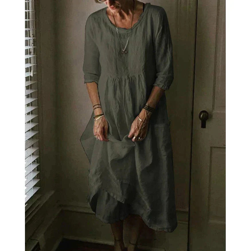 Lisslune | Chic Linen Dress for Women: elegant simplicity meets comfort