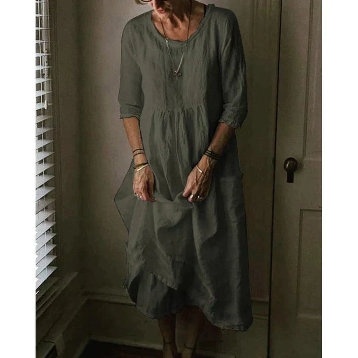 Lisslune | Chic Linen Dress for Women: elegant simplicity meets comfort