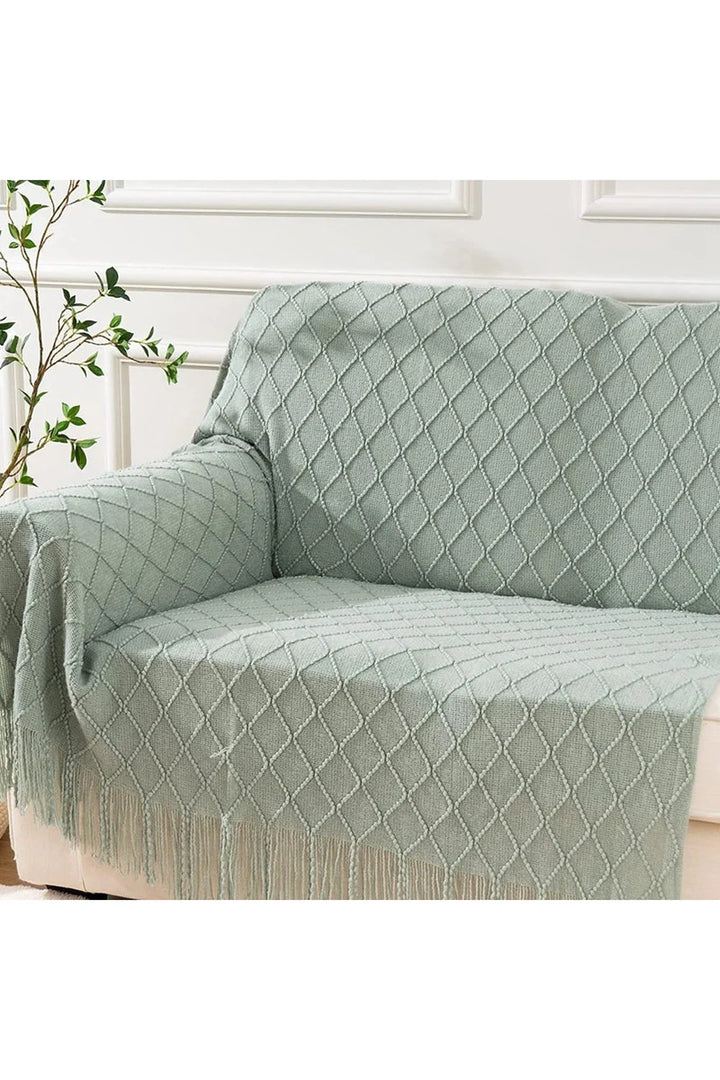 Lisslune | Diamond Knit Throw Blanket