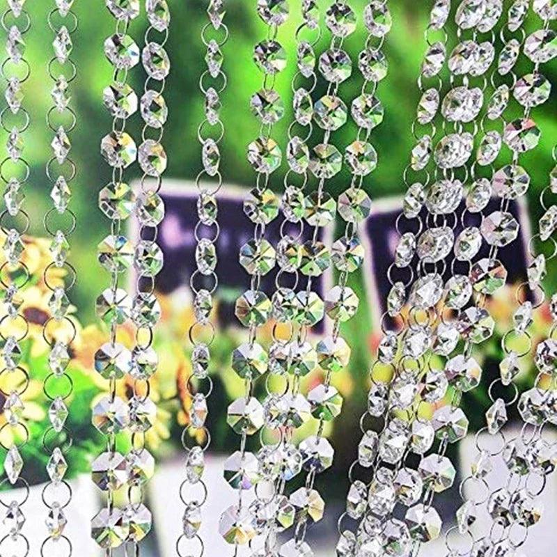Lisslune | Radiant Diamond Gloss Acrylic Beads Room Divider for Elegant Home Decor