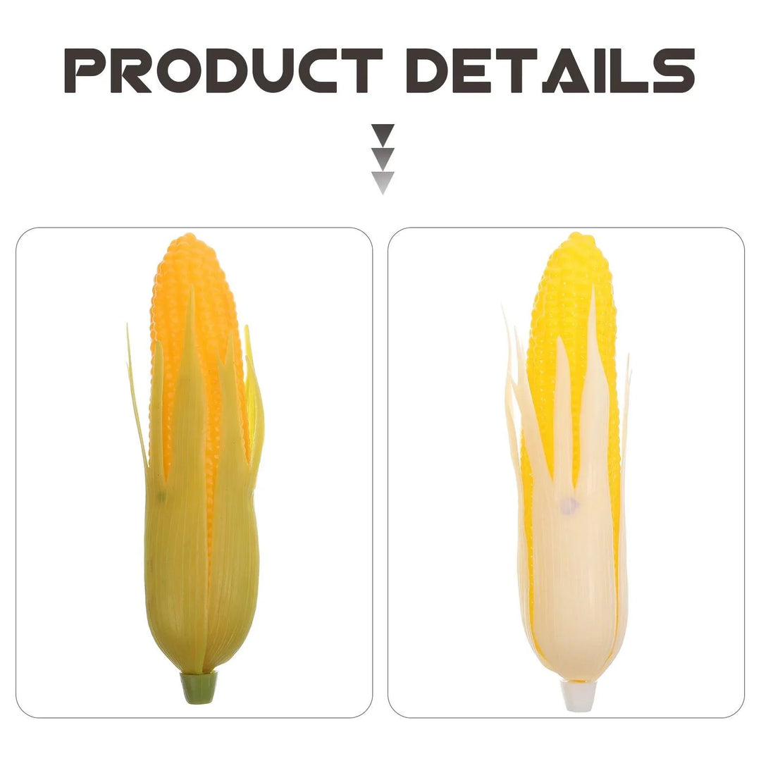 Lisslune | Realistic Corn Decoration Set - Four Life-like Plastic Corn for Home and Photography