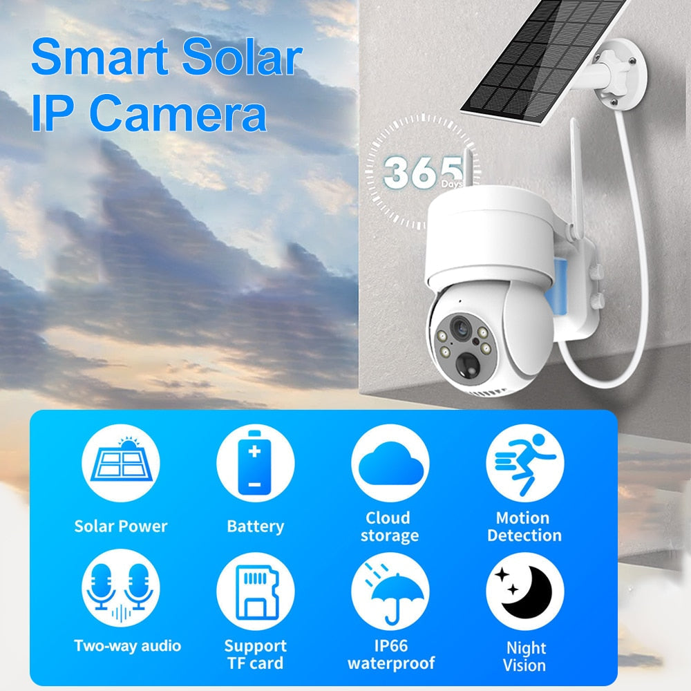 Lisslune | Outdoor WiFi Solar-Powered Security IP Camera