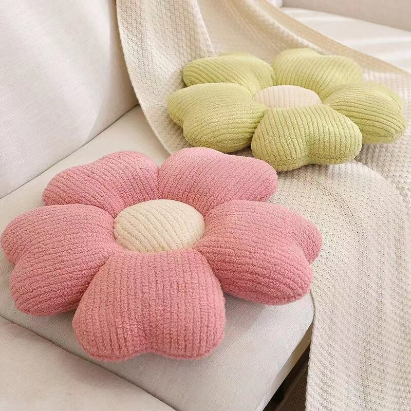 Lisslune | Fluffy Clover Flowers Pillow