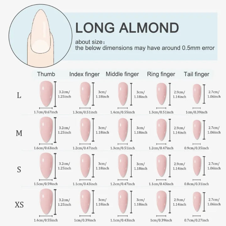 Rynx | 10 Piece Long Oval Handmade Press-On Nails Rainbow Cat Eye Effect with 3D Flower Designs Perfect for Women and Girls Daily Nail Use