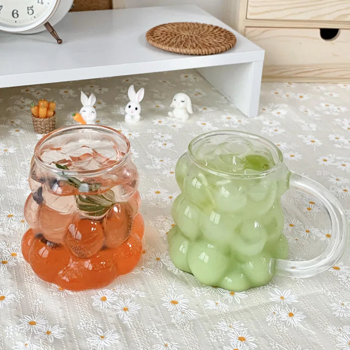 Lisslune | Sleek Glass Irregular Bubble Mug