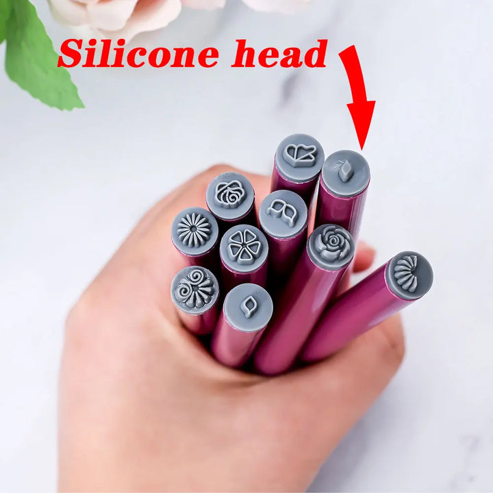 Rynx | 4/6/10Pcs Pink Nail Art Stamper Pen Nail Art Stamper Pen Craft Nail Art Flower Stamper Nail DIY Graffiti Stamper Pen Dotting Tools