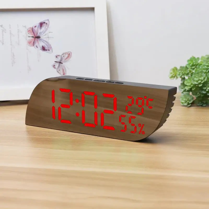 Lisslune | LED Digital Alarm Clock with Dual Display & Unlimited Snooze
