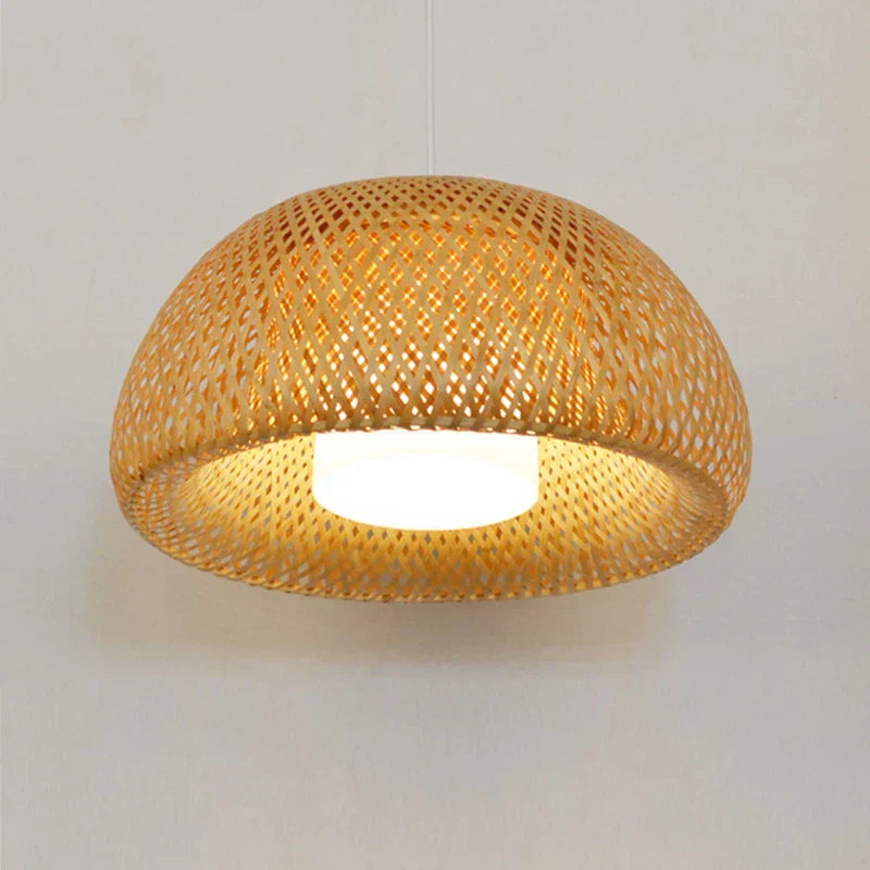 Lisslune | Luxora Handwoven Bamboo Pendant Light - Eco-friendly Ceiling Lamp